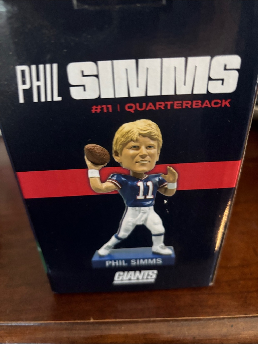 Phil Simms #11 Quarterback New York Giants Bobblehead - Blue